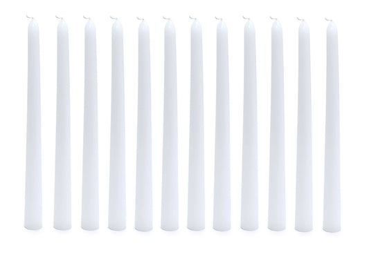 White Taper Candles (12 pieces) - Phyther Candles