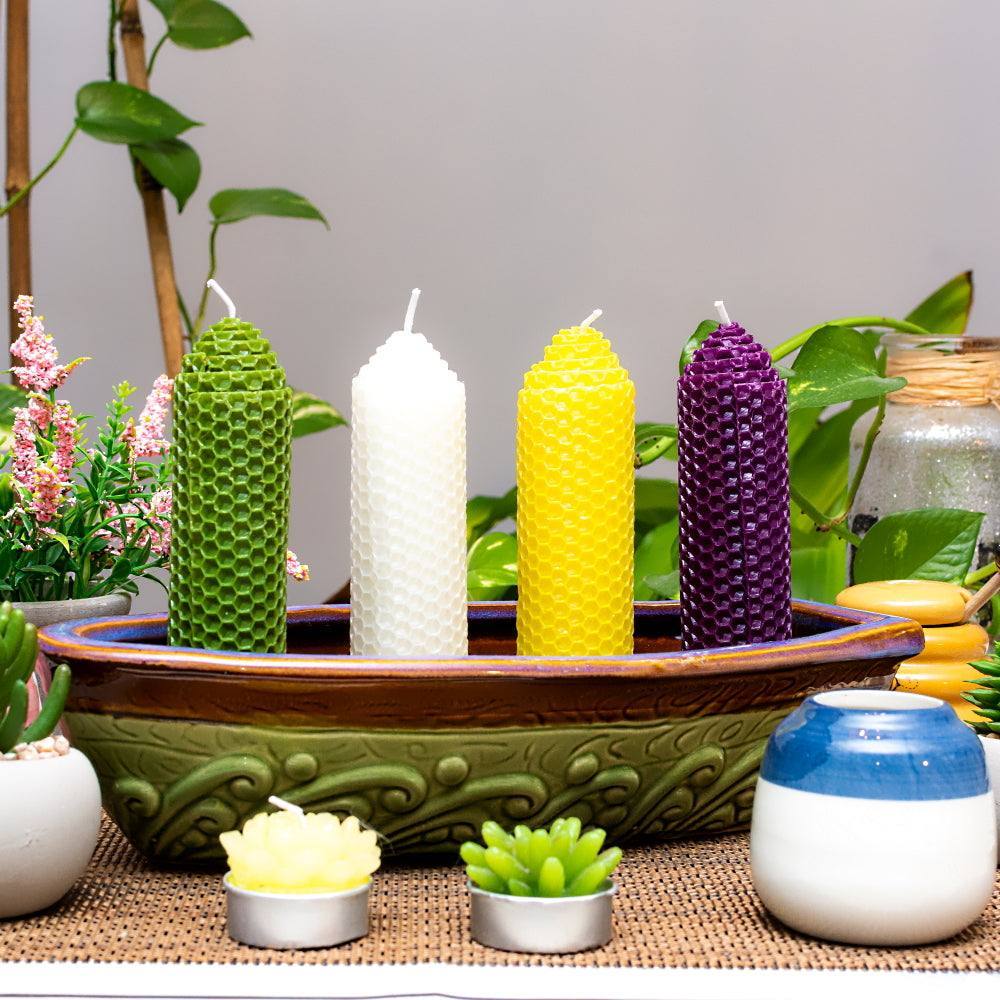 Beeswax Pillar Candles (2 pieces) - Phyther Candles