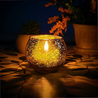 Mercury Glass Votive Tealight Candle Holders (12 pcs) - Phyther Candles