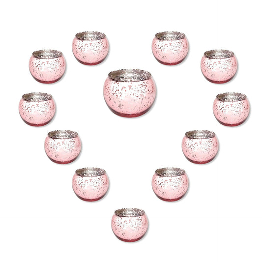 Mercury Glass Votive Tealight Candle Holders (12 pcs) - Phyther Candles