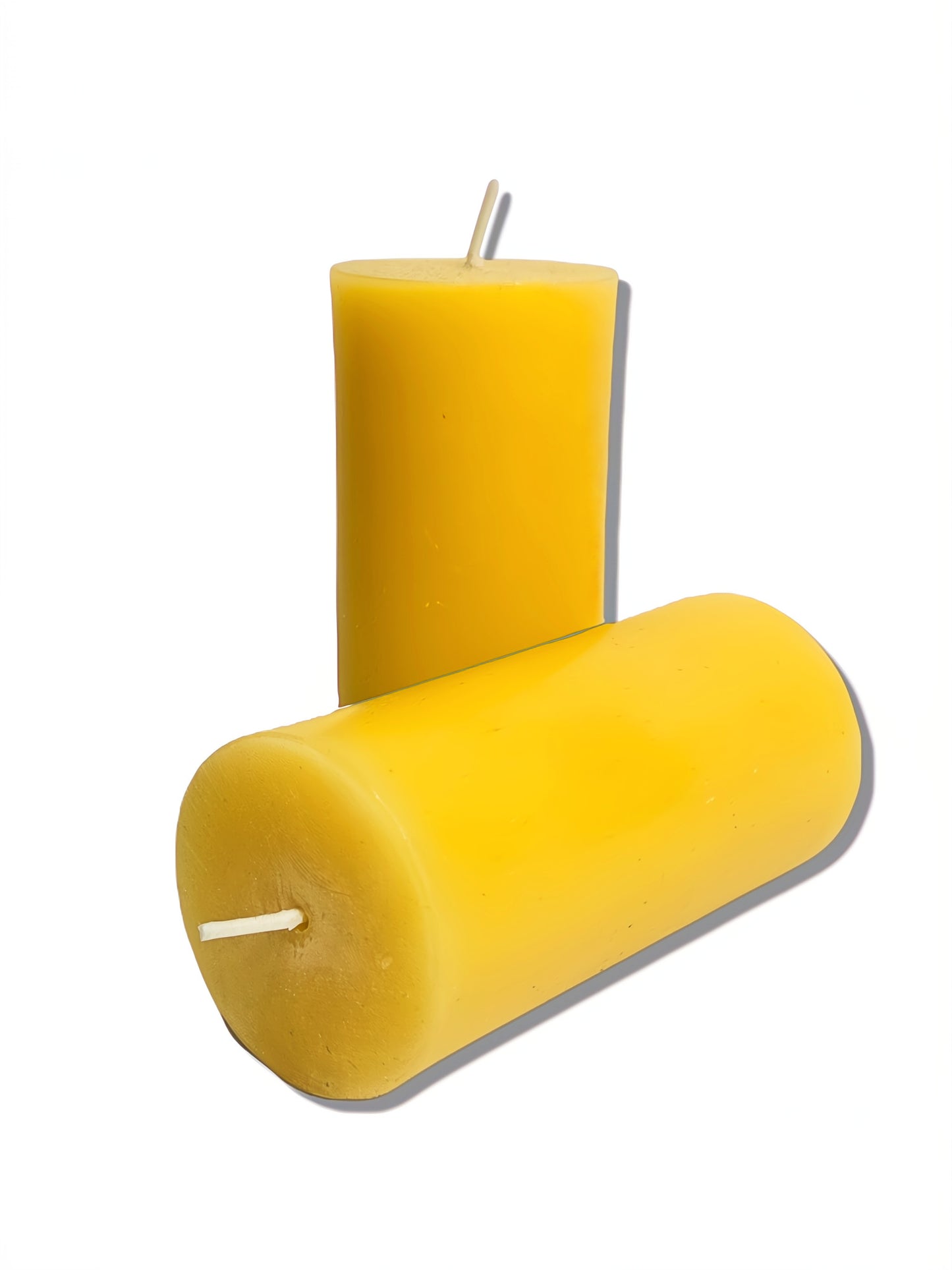 Pure Beeswax Pillar Candles (2 pieces)