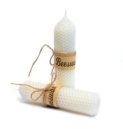 Beeswax Pillar Candles (2 pieces) - Phyther Candles