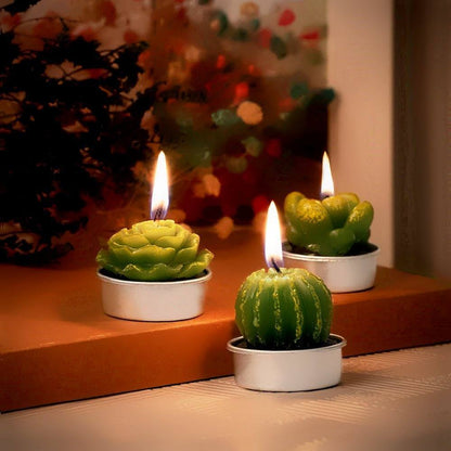 Cactus Tealight Candles (12 pieces) - Phyther Candles